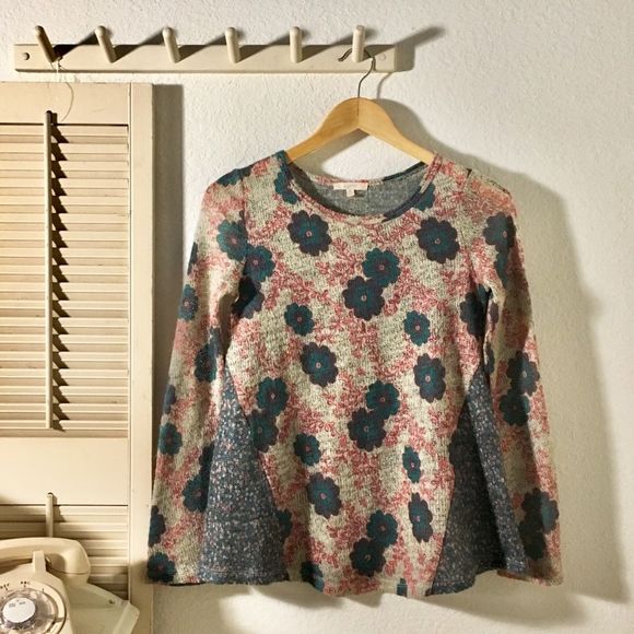 ✨✨Mystree Wool Blend Fit & Flare Floral Knit Sweater - Picture 5 of 7